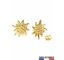 BOUCLES D'OREILLES EDELWEISS OR 2cm