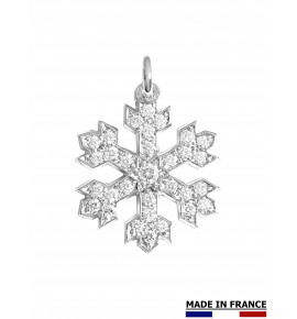 Pendentif Cristal de neige avec pierres - Joly-Pottuz Bijoutier à Megève