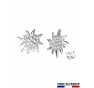 BOUCLES D'OREILLES EDELWEISS OR 2cm