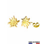 BOUCLE D OREILLE EDELWEISS OR 1cm