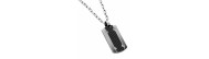 Pendentif acier carbone chaine