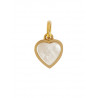 PENDENTIF COEUR NACRE ET OR