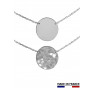 Collier jeton chic or blanc