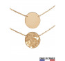 Collier or jeton chic REVERSIBLE