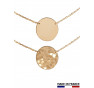 Collier jeton chic or jaune