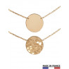 Collier or jeton chic REVERSIBLE