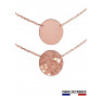 Collier jeton chic or rose