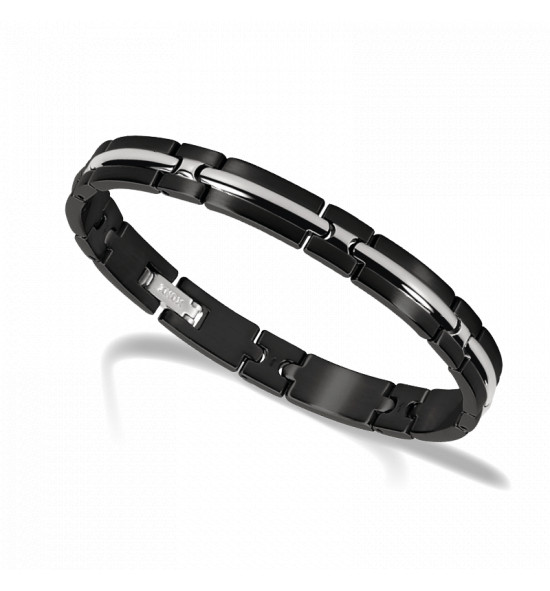 Bracelet Acier pvd noir 8mm