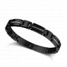 Bracelet Acier pvd Noir & Câble