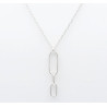 Collier triple maillon argent