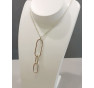 Collier triple maillon argent