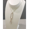 Collier triple maillon argent