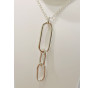 Collier triple maillon argent